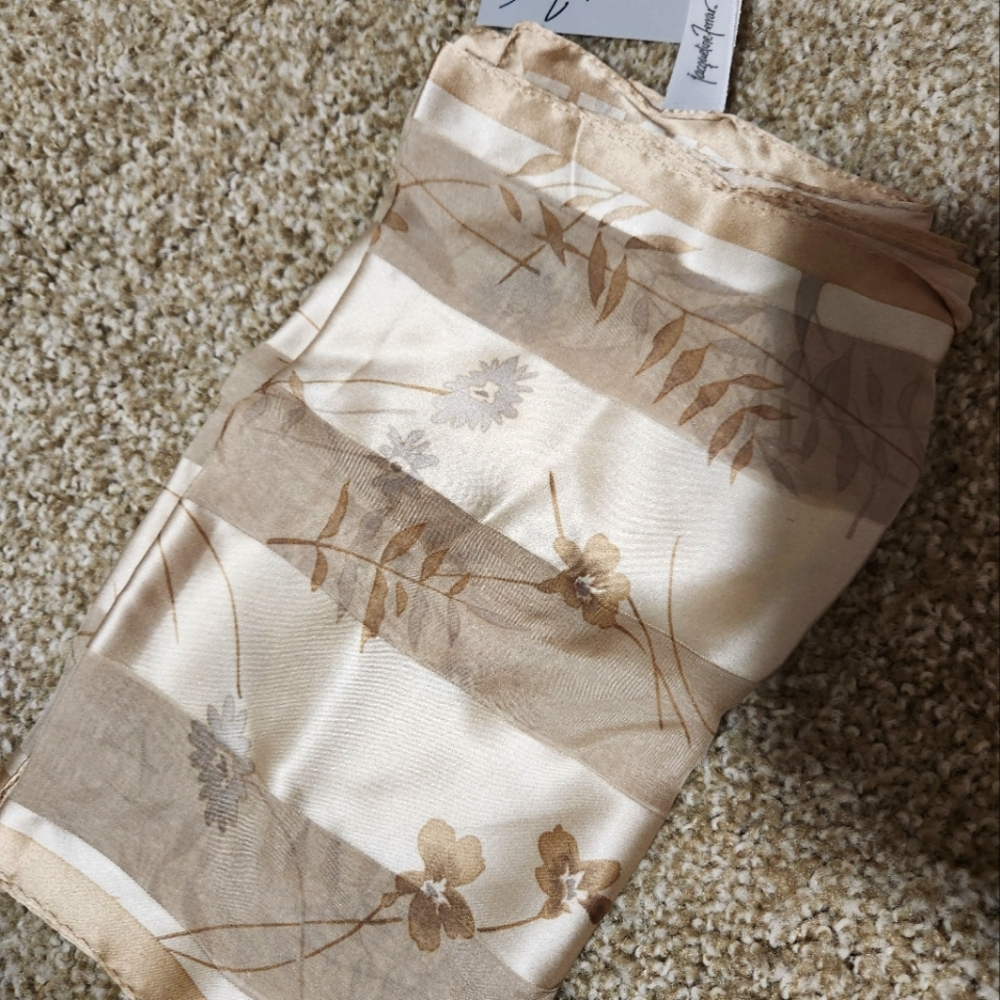 Jacqueline Ferrar Champagne Silk Scarf